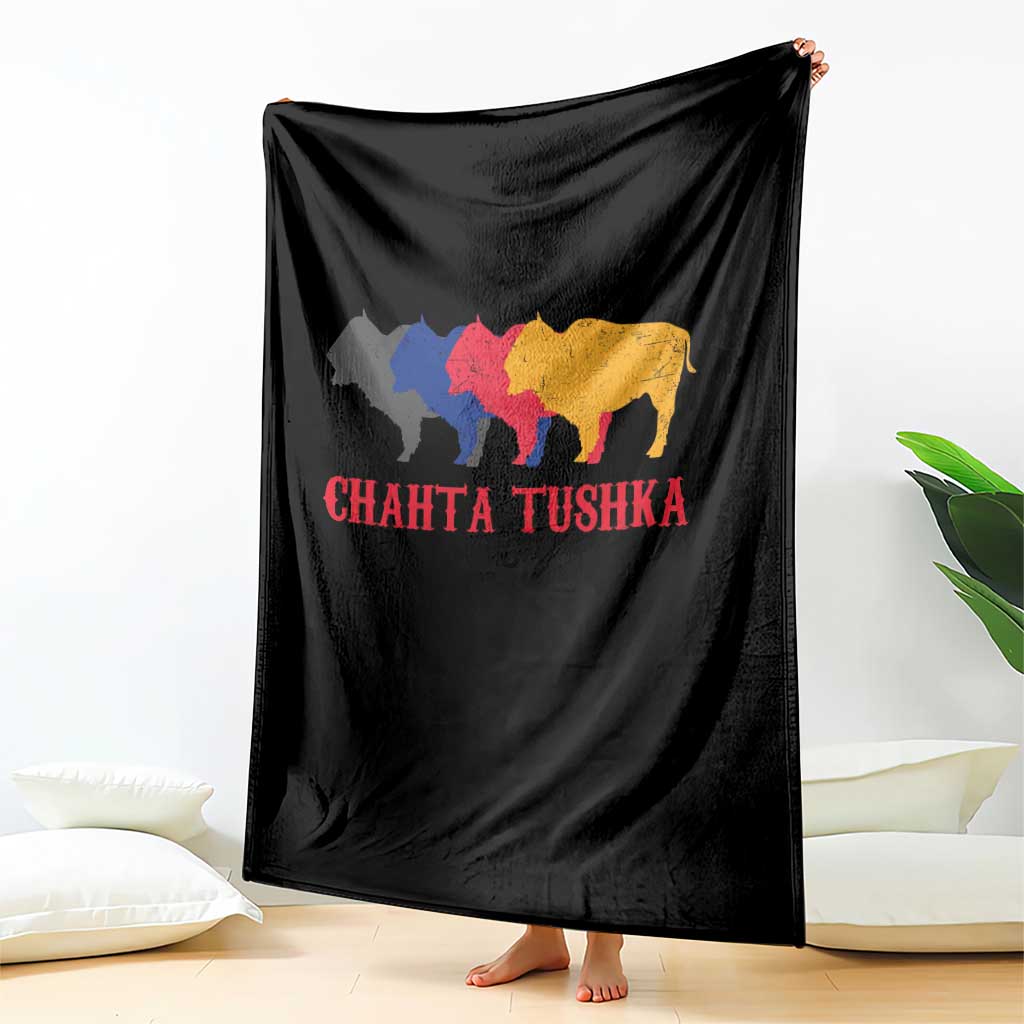 Choctaw Native American Chahta Tushka Throw Blanket