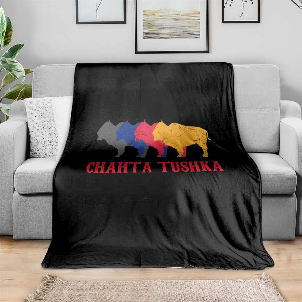 Choctaw Native American Chahta Tushka Throw Blanket