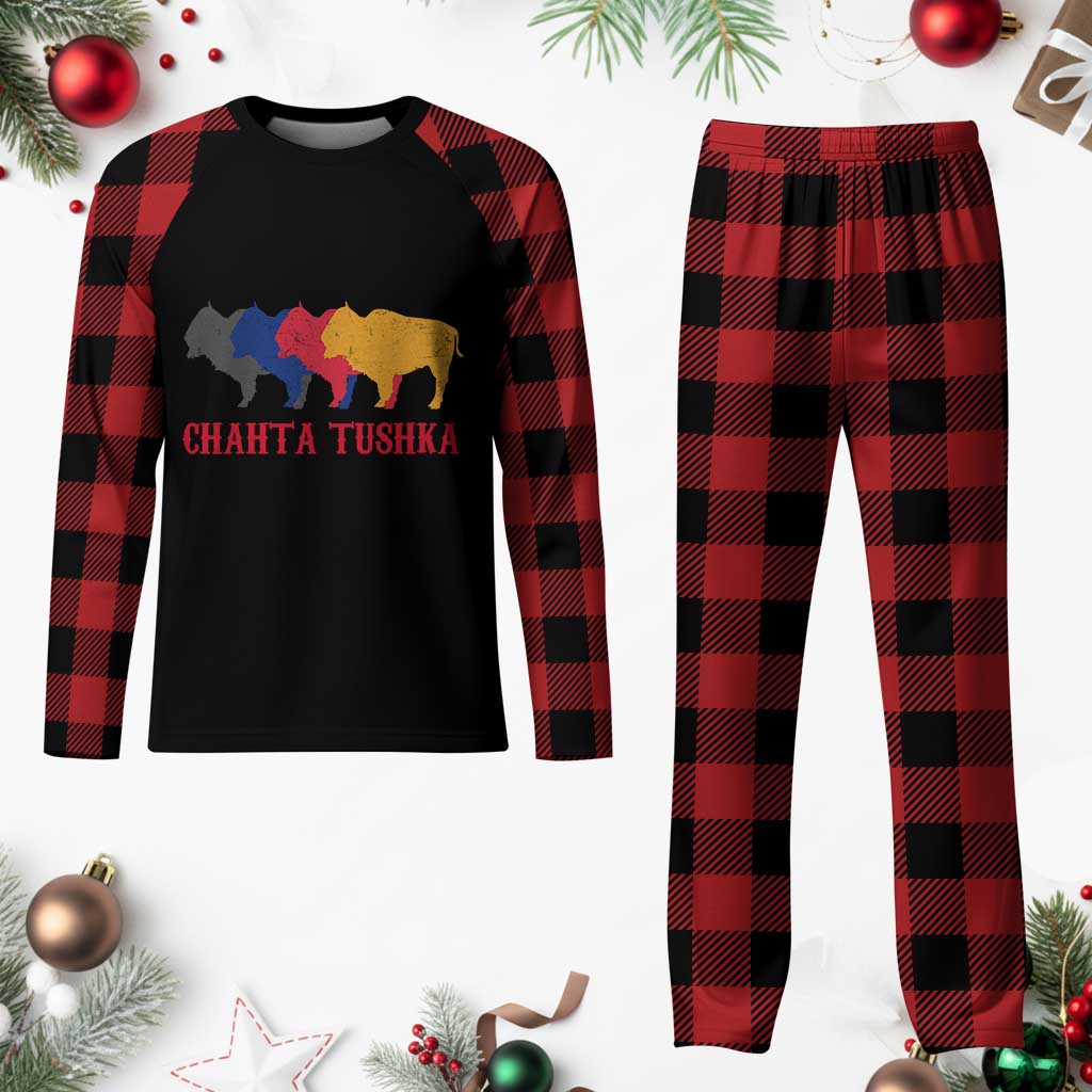 Choctaw Native American Chahta Tushka Plaid Pajama Set