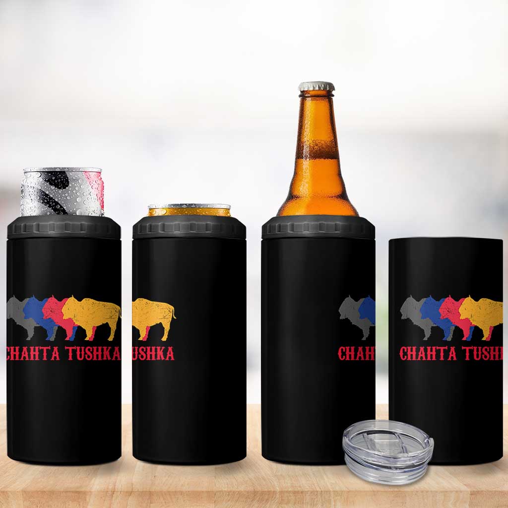 Choctaw Native American Chahta Tushka 4 in 1 Can Cooler Tumbler