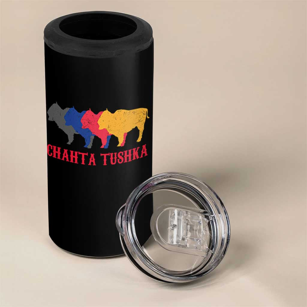Choctaw Native American Chahta Tushka 4 in 1 Can Cooler Tumbler
