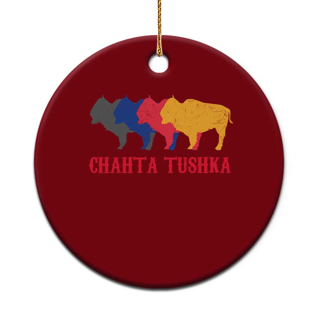 Choctaw Native American Chahta Tushka Ceramic Ornament