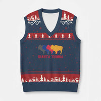 Choctaw Native American Chahta Tushka V-Neck Knit Sweater Vest