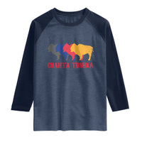 Choctaw Native American Chahta Tushka Raglan Shirt