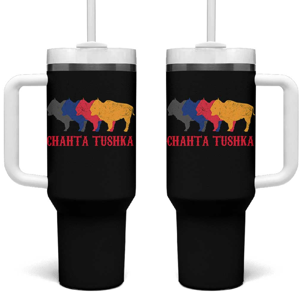 Choctaw Native American Chahta Tushka Tumbler With Handle