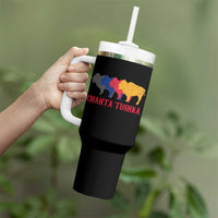 Choctaw Native American Chahta Tushka Tumbler With Handle