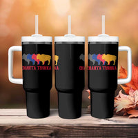 Choctaw Native American Chahta Tushka Tumbler With Handle