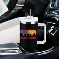 Choctaw Native American Chahta Tushka Tumbler With Handle