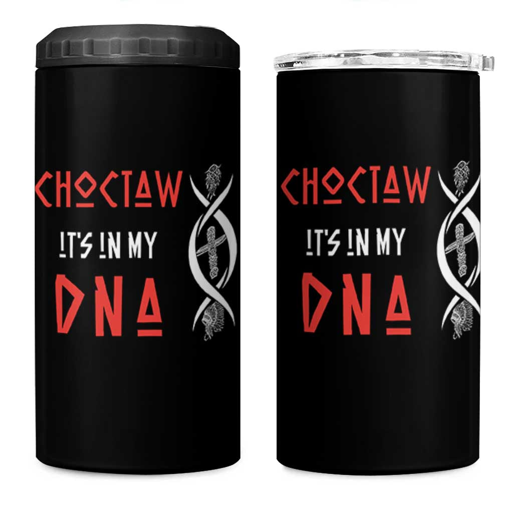 Choctaw Native American DNA Roots Indian Pride 4 in 1 Can Cooler Tumbler