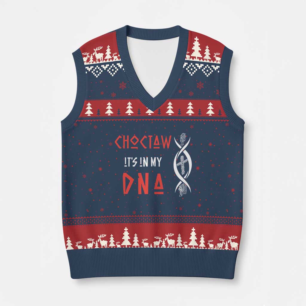 Choctaw Native American DNA Roots Indian Pride V-Neck Knit Sweater Vest