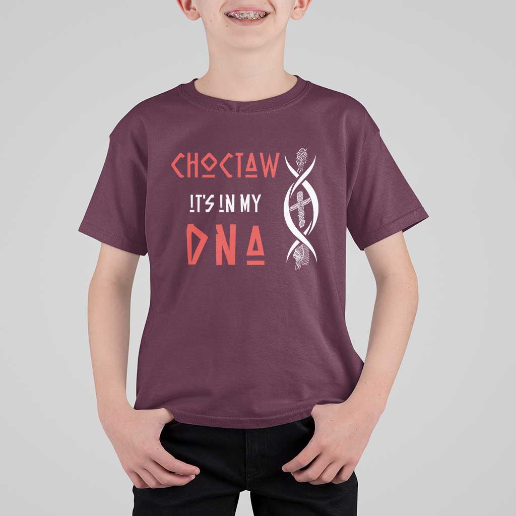 Choctaw Native American DNA Roots Indian Pride T Shirt For Kid