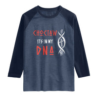 Choctaw Native American DNA Roots Indian Pride Raglan Shirt