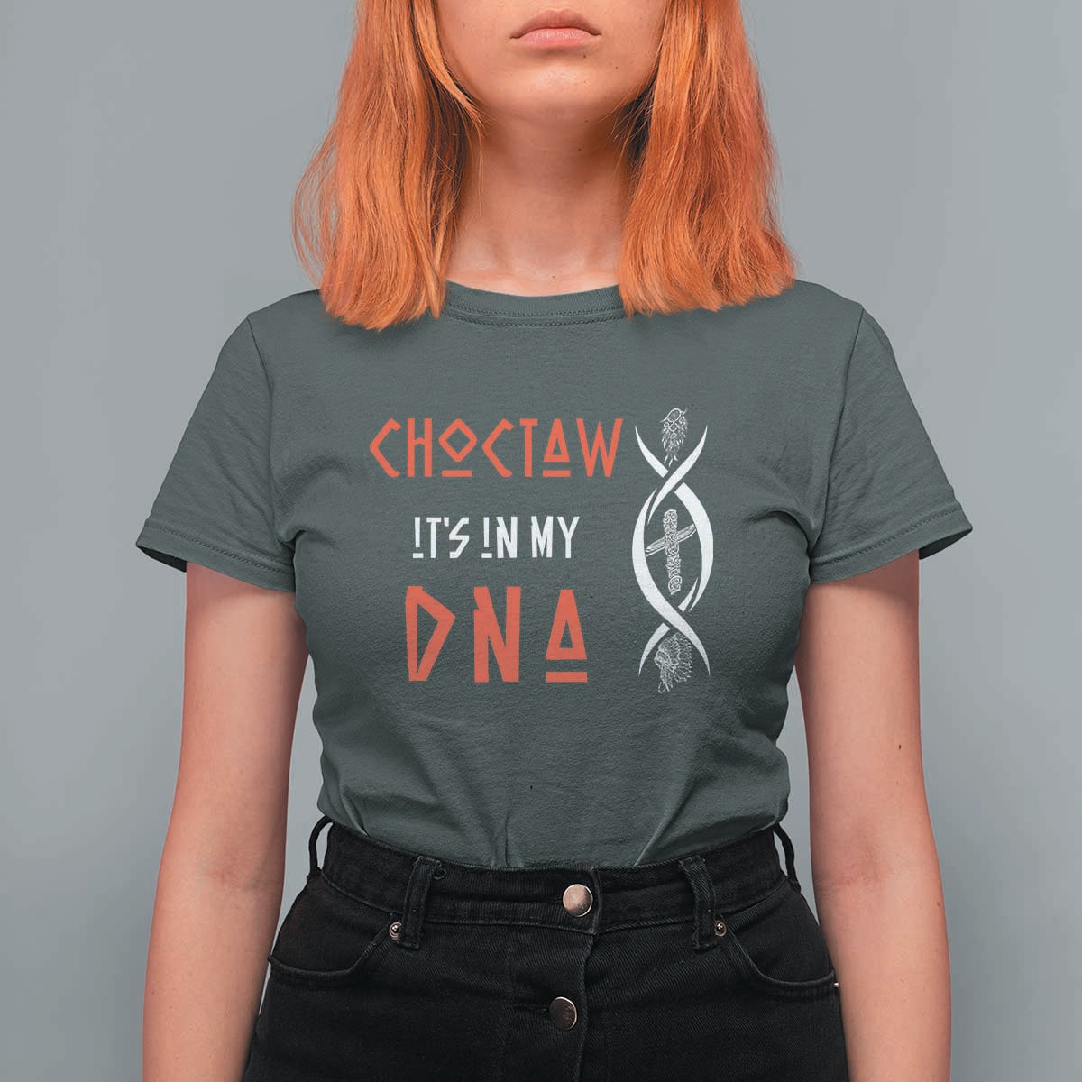 Choctaw Native American DNA Roots Indian Pride T Shirt For Women