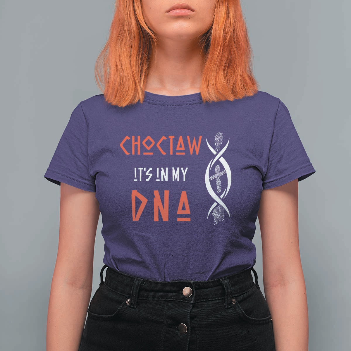 Choctaw Native American DNA Roots Indian Pride T Shirt For Women