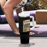 Homeland Security Fighting Terrorism Since 1492 Tumbler With Handle Native American Indian
