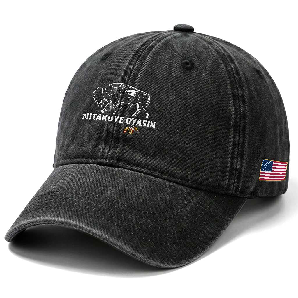 Lakota Tribe Teton Sioux Nation Native American Pride Washed Cotton Baseball Cap