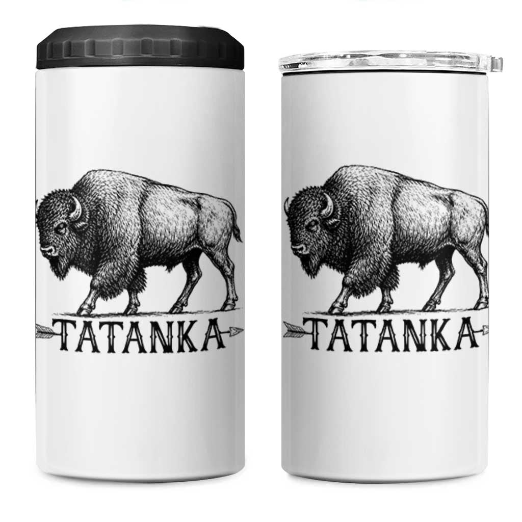 Tatanka Lakota Buffalo Bison Native American West Wildlife 4 in 1 Can Cooler Tumbler