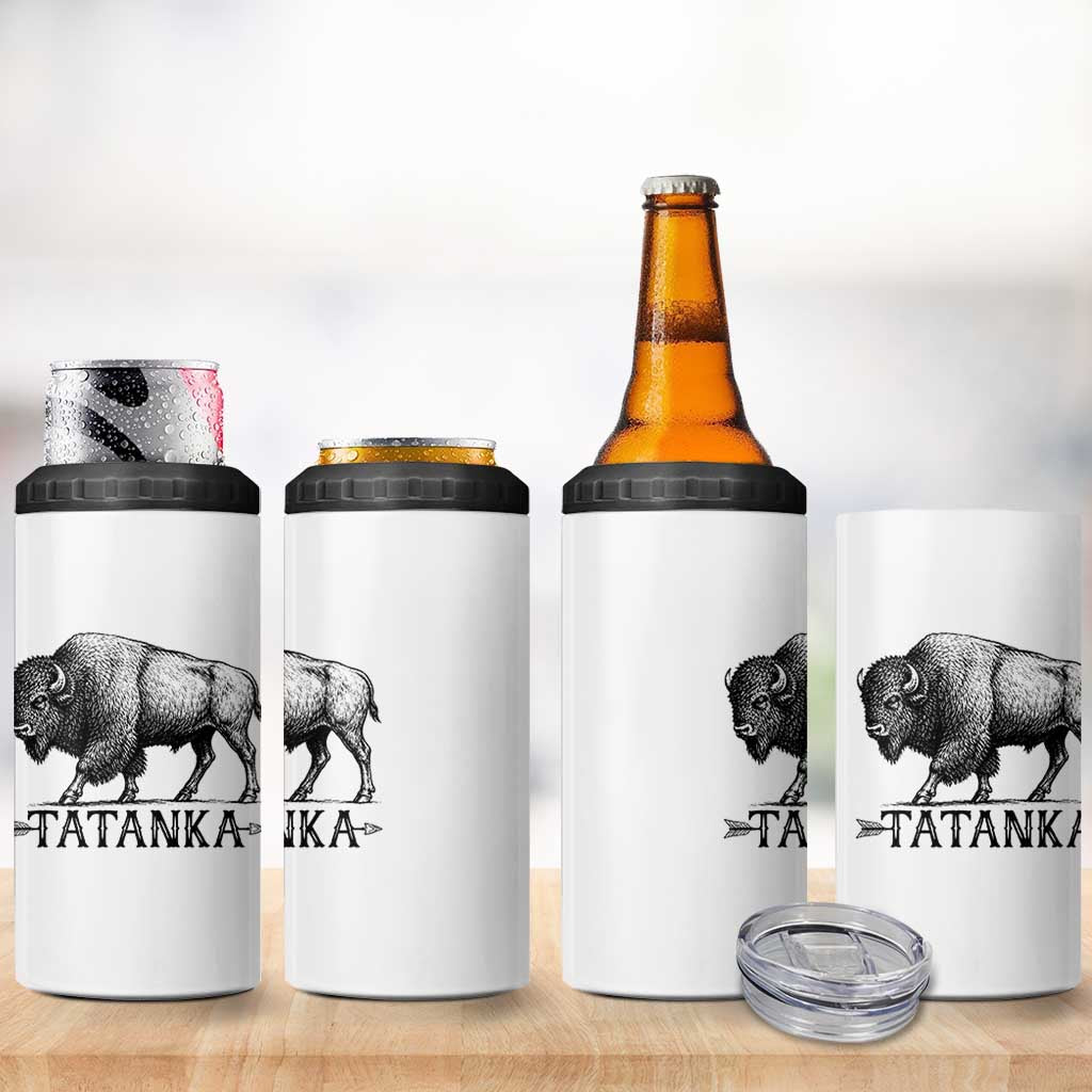 Tatanka Lakota Buffalo Bison Native American West Wildlife 4 in 1 Can Cooler Tumbler