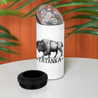 Tatanka Lakota Buffalo Bison Native American West Wildlife 4 in 1 Can Cooler Tumbler