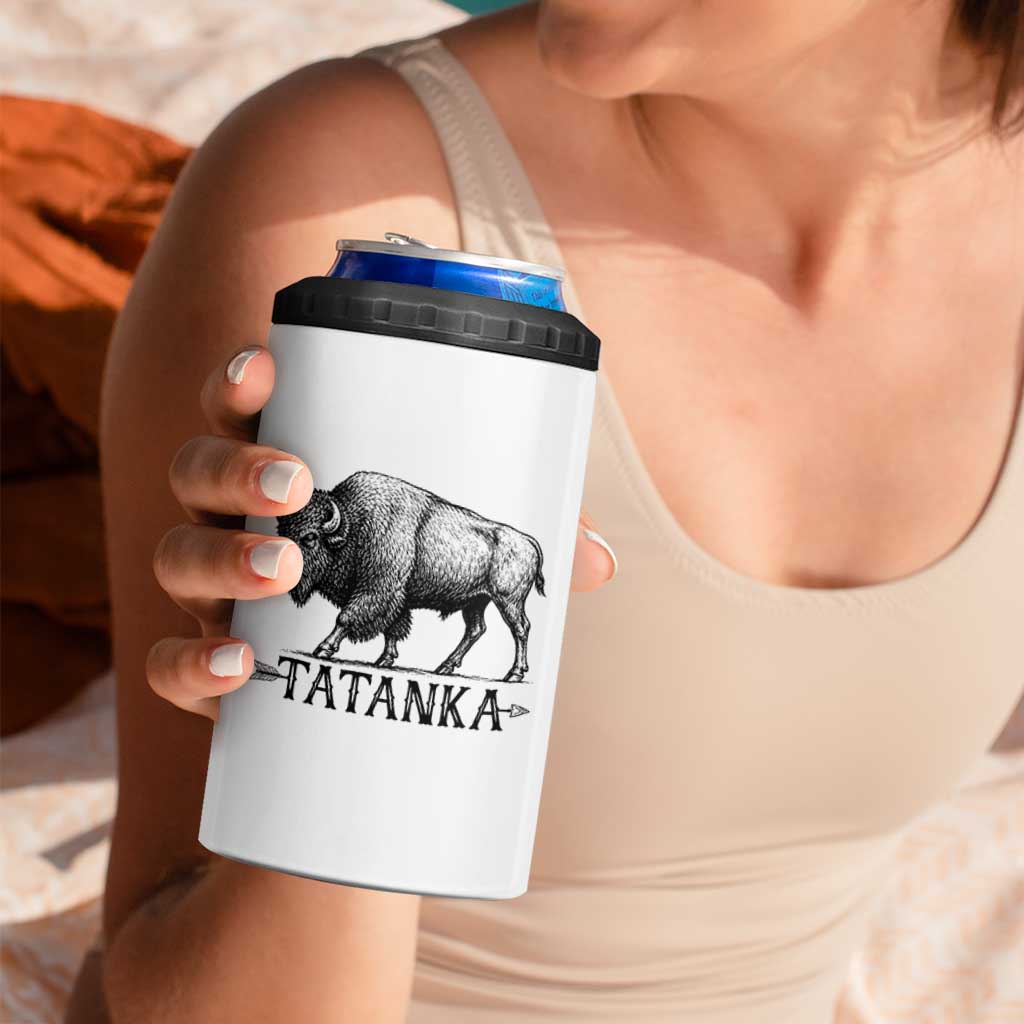 Tatanka Lakota Buffalo Bison Native American West Wildlife 4 in 1 Can Cooler Tumbler