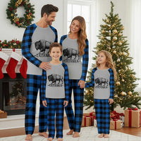 Tatanka Lakota Buffalo Bison Native American West Wildlife Plaid Pajama Set