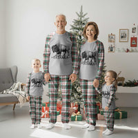 Tatanka Lakota Buffalo Bison Native American West Wildlife Plaid Pajama Set