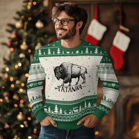 Tatanka Lakota Buffalo Bison Native American West Wildlife Ugly Christmas Sweater