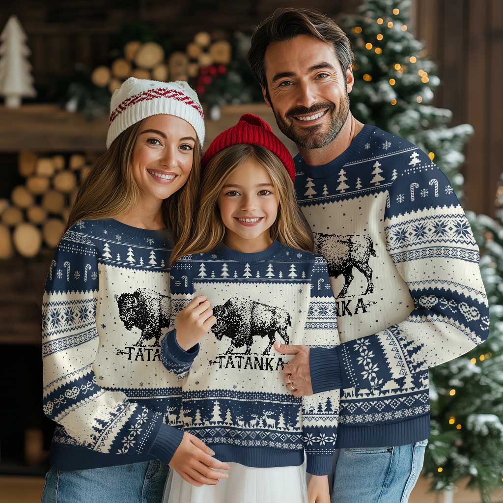 Tatanka Lakota Buffalo Bison Native American West Wildlife Ugly Christmas Sweater
