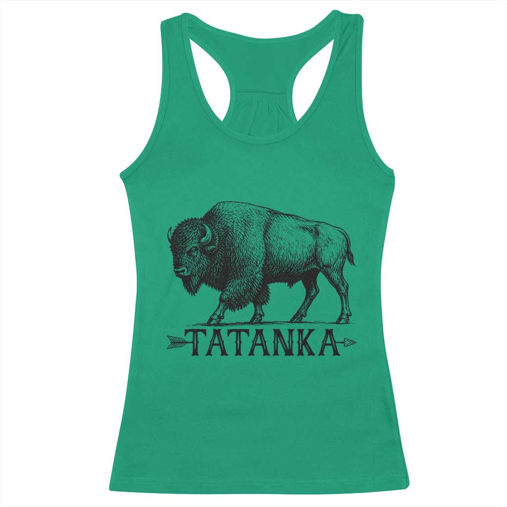 Tatanka Lakota Buffalo Bison Native American West Wildlife Racerback Tank Top