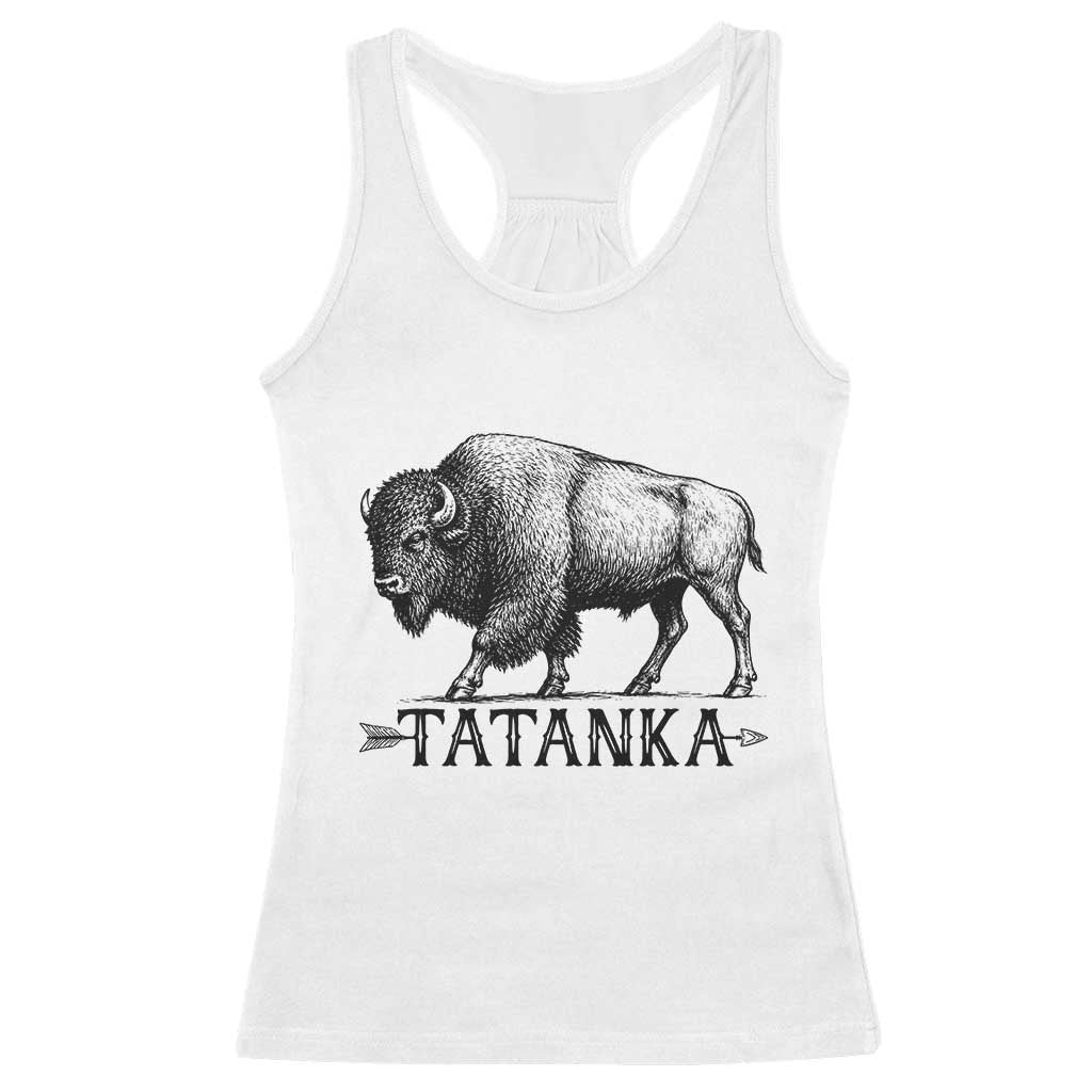 Tatanka Lakota Buffalo Bison Native American West Wildlife Racerback Tank Top