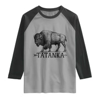 Tatanka Lakota Buffalo Bison Native American West Wildlife Raglan Shirt