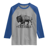 Tatanka Lakota Buffalo Bison Native American West Wildlife Raglan Shirt