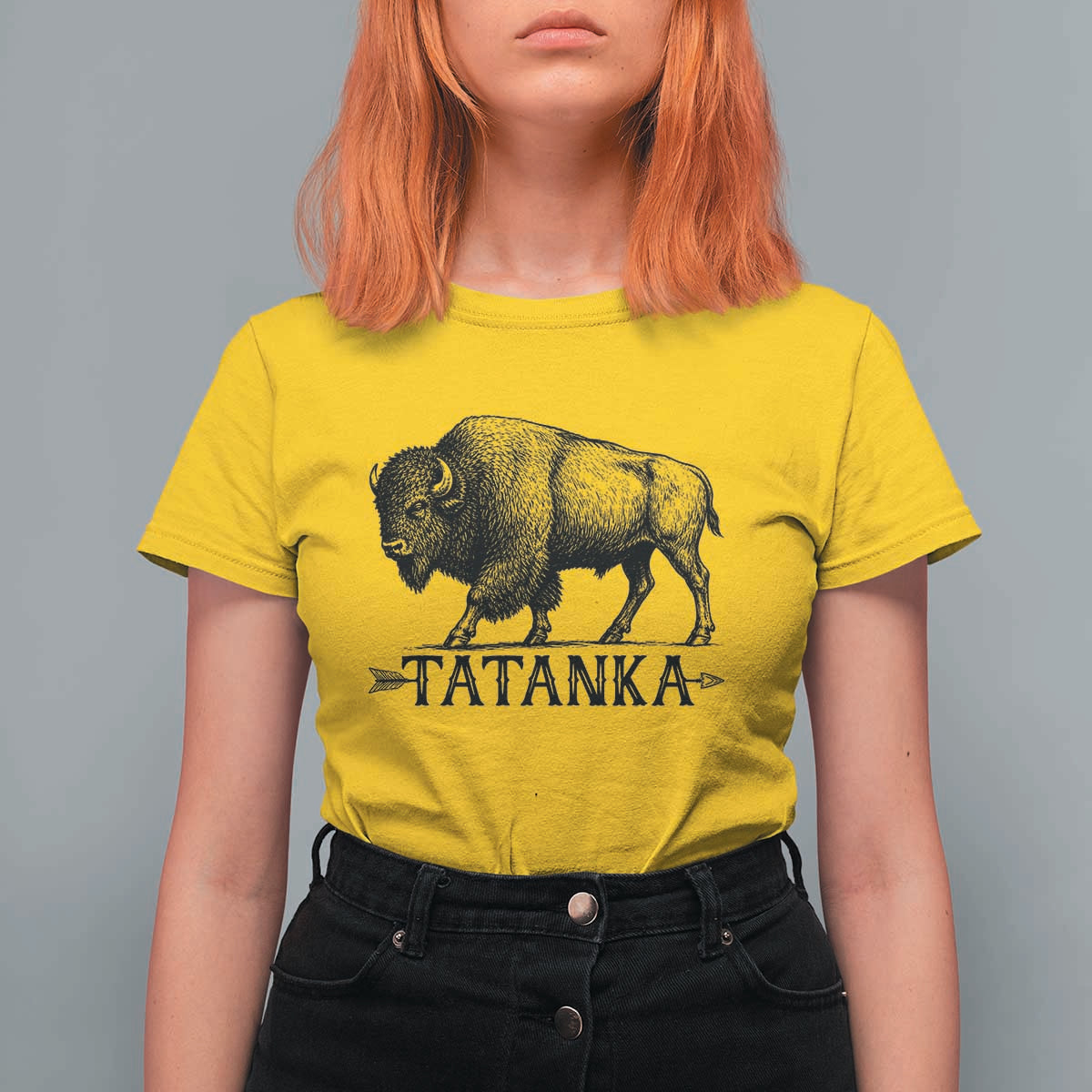 Tatanka Lakota Buffalo Bison Native American West Wildlife T Shirt For Women