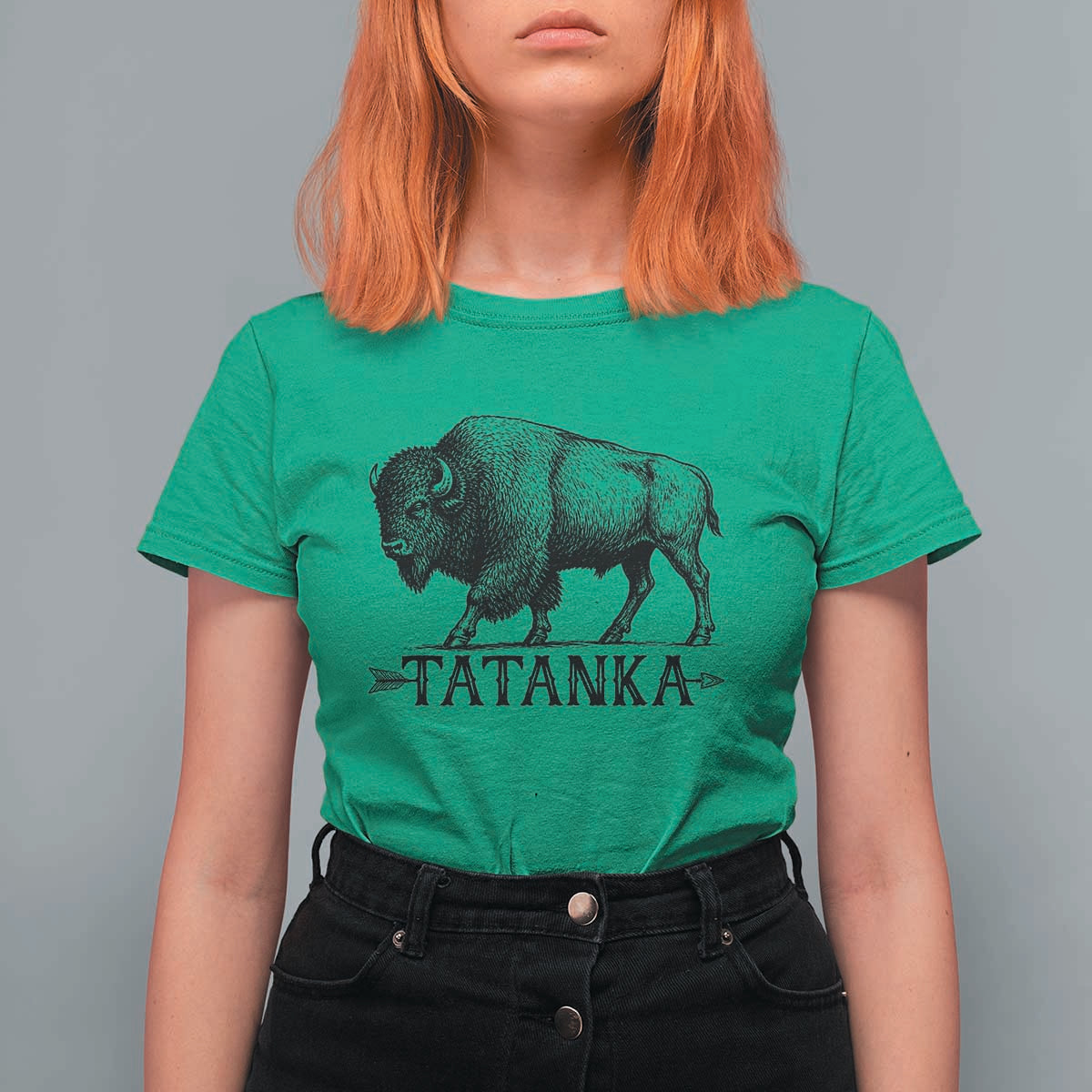 Tatanka Lakota Buffalo Bison Native American West Wildlife T Shirt For Women