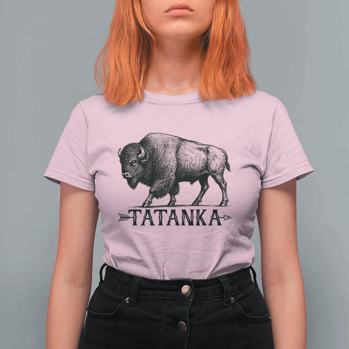Tatanka Lakota Buffalo Bison Native American West Wildlife T Shirt For Women