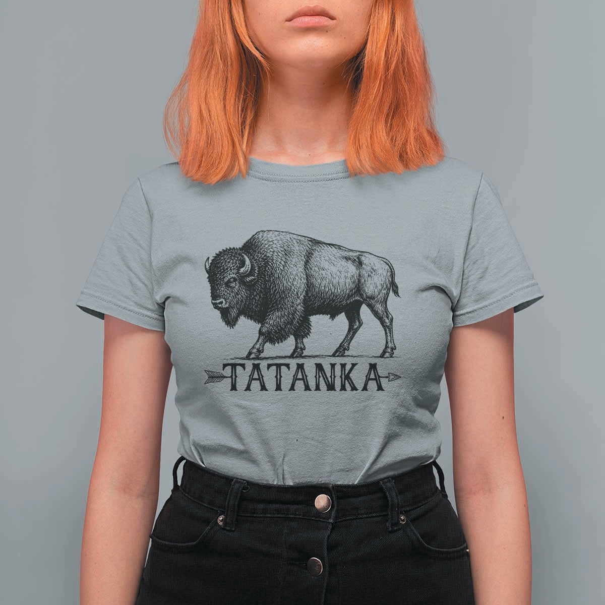 Tatanka Lakota Buffalo Bison Native American West Wildlife T Shirt For Women