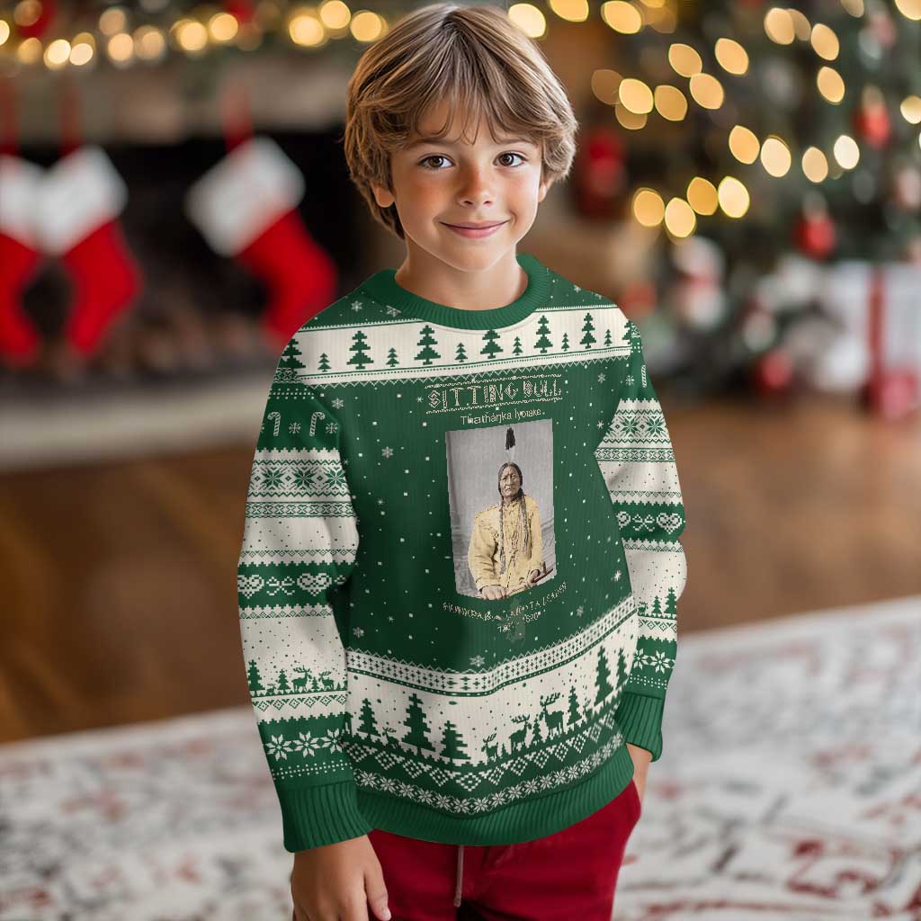 Sitting Bull Lakota Sioux Chief American Indian History Ugly Christmas Sweater