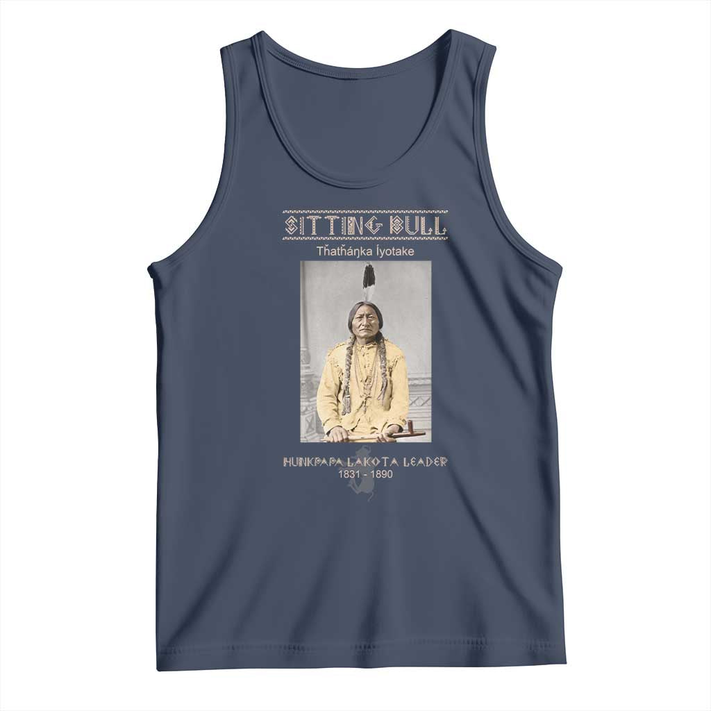 Sitting Bull Lakota Sioux Chief American Indian History Tank Top