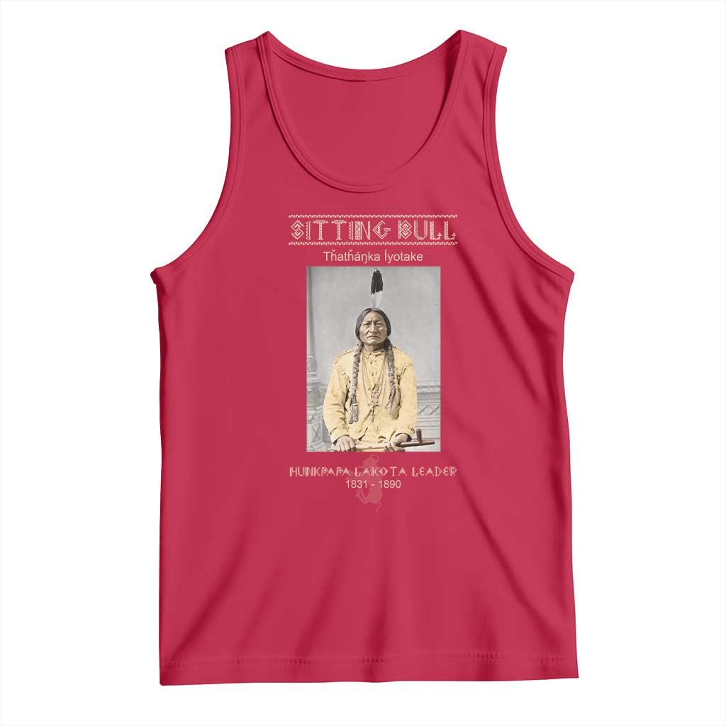 Sitting Bull Lakota Sioux Chief American Indian History Tank Top