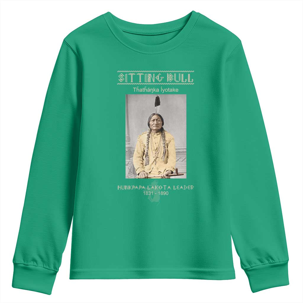 Sitting Bull Lakota Sioux Chief American Indian History Youth Sweatshirt