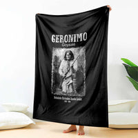 Geronimo Apache Leader American Indian History Throw Blanket