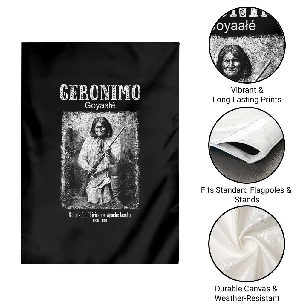 Geronimo Apache Leader American Indian History Garden Flag