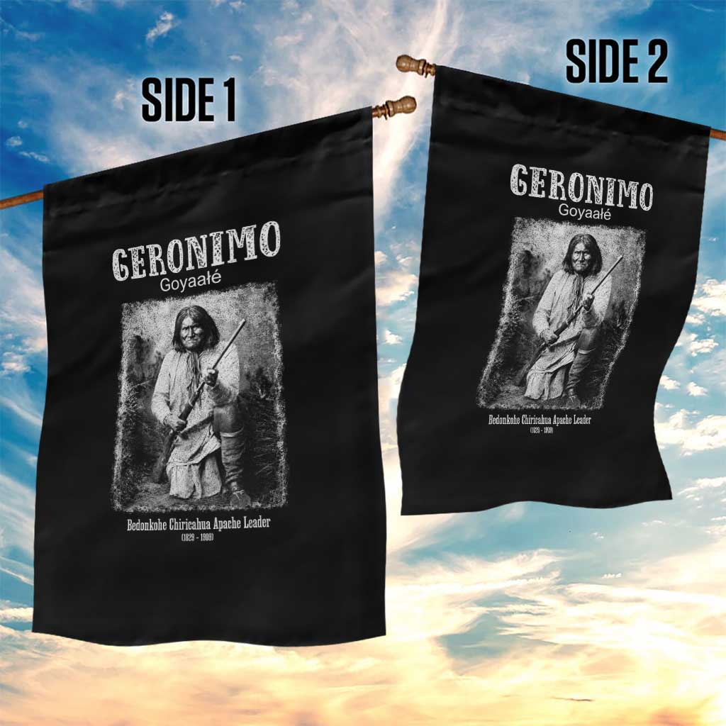 Geronimo Apache Leader American Indian History Garden Flag