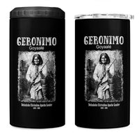 Geronimo Apache Leader American Indian History 4 in 1 Can Cooler Tumbler