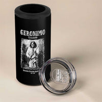 Geronimo Apache Leader American Indian History 4 in 1 Can Cooler Tumbler
