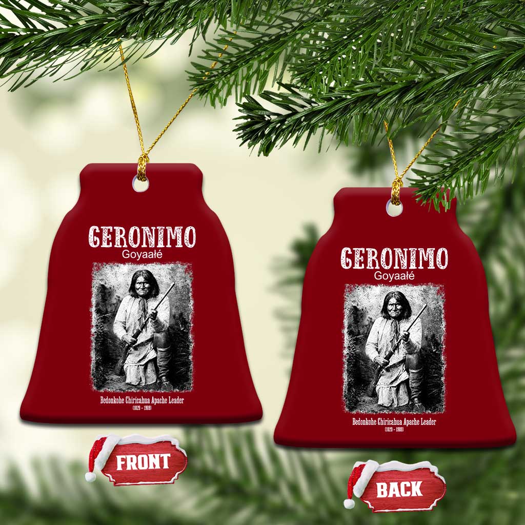 Geronimo Apache Leader American Indian History Ceramic Ornament