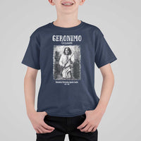 Geronimo Apache Leader American Indian History T Shirt For Kid