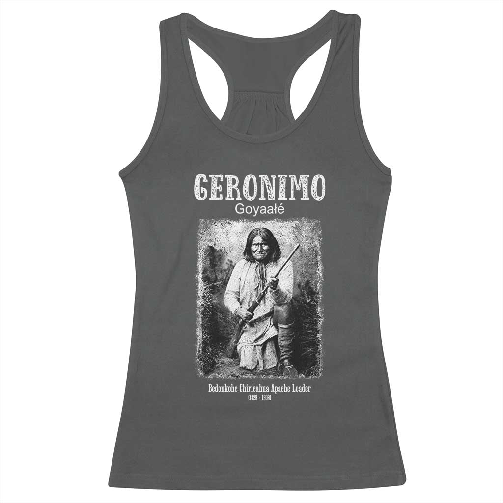 Geronimo Apache Leader American Indian History Racerback Tank Top