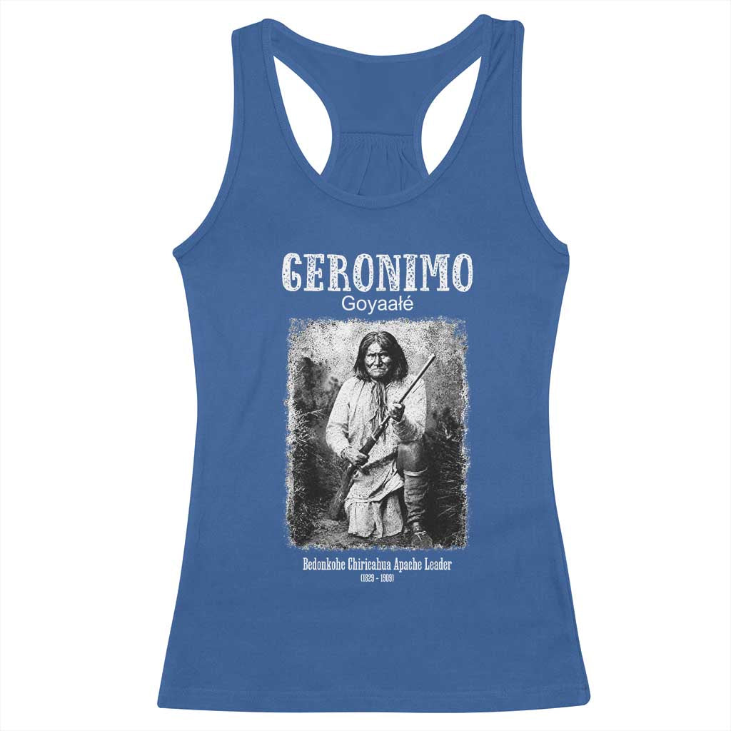Geronimo Apache Leader American Indian History Racerback Tank Top