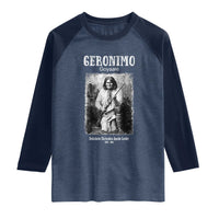 Geronimo Apache Leader American Indian History Raglan Shirt